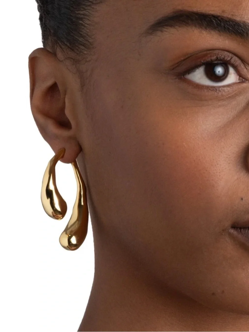Alexis Bittar Molten Gold Scoop Front Back Earring_6